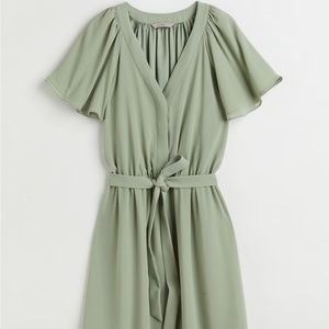 H&M V-neck Chiffon Dress